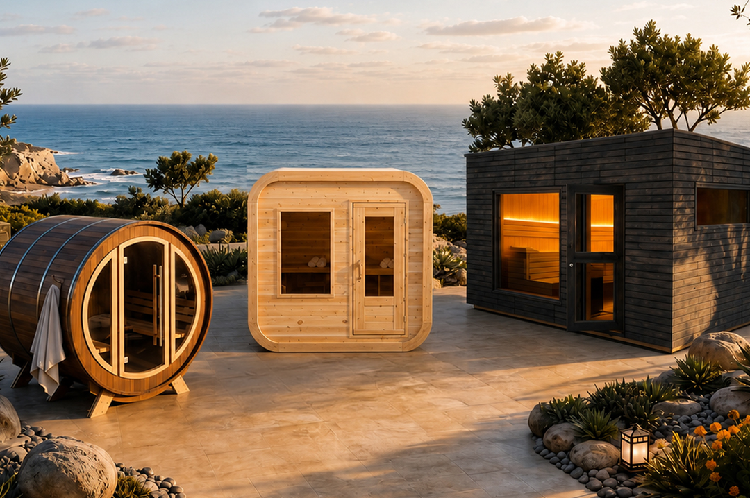 Sauna designs explained: barrel vs. cabin vs. cube