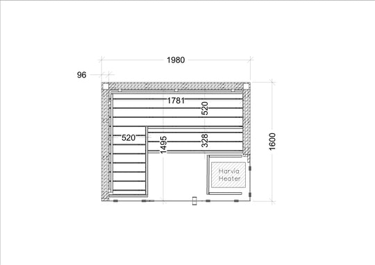 Block Medium Indoor Sauna