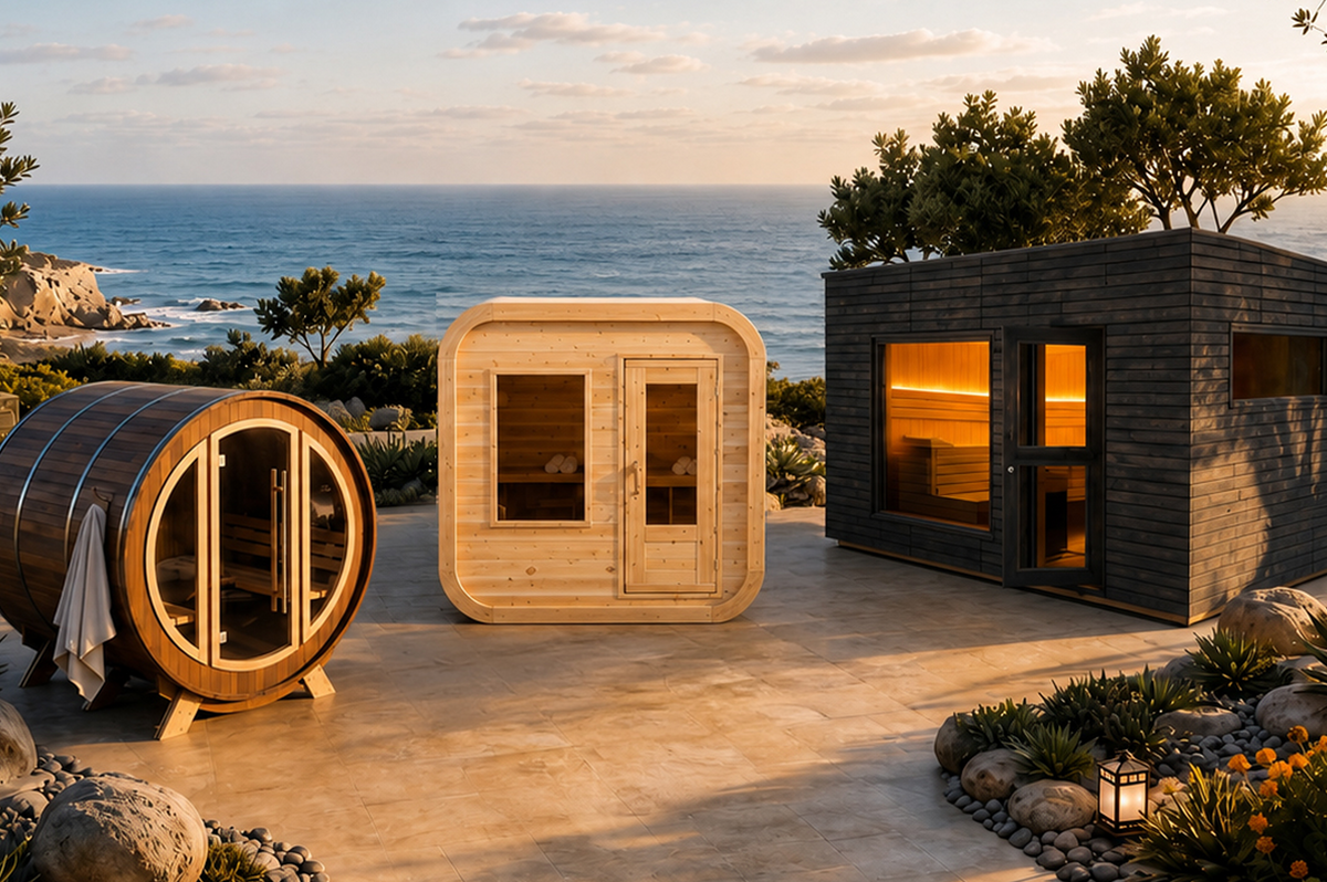Sauna Designs Explained:                                          Barrel Vs. Cabin Vs. Cube