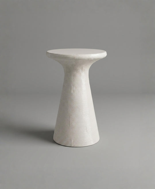 Harlan Outdoor Accent Table with grey background