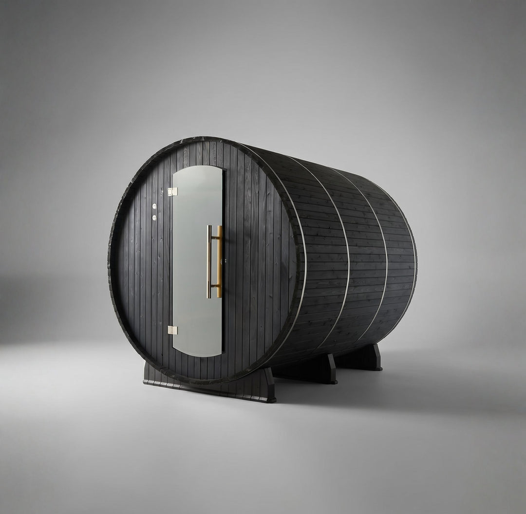 Lewisburg Onyx Outdoor Sauna with gray background