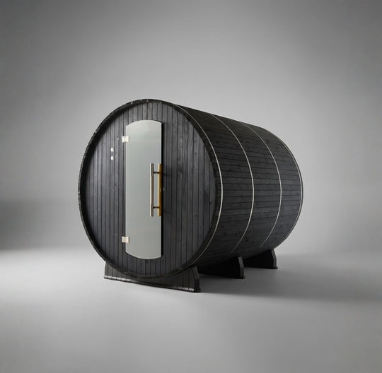 Lewisburg Onyx Outdoor Sauna with gray background