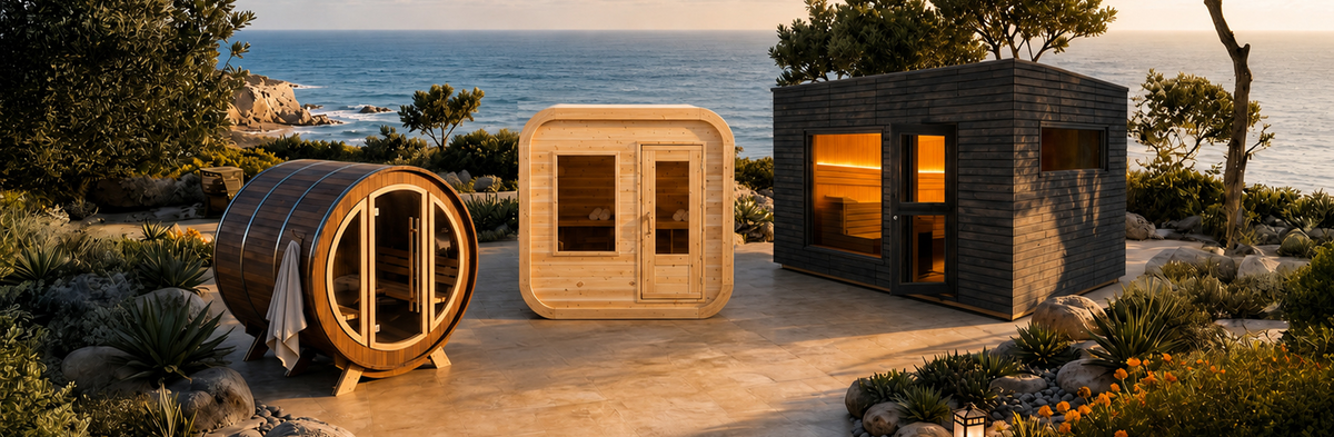 Sauna designs explained: barrel vs. cabin vs. cube