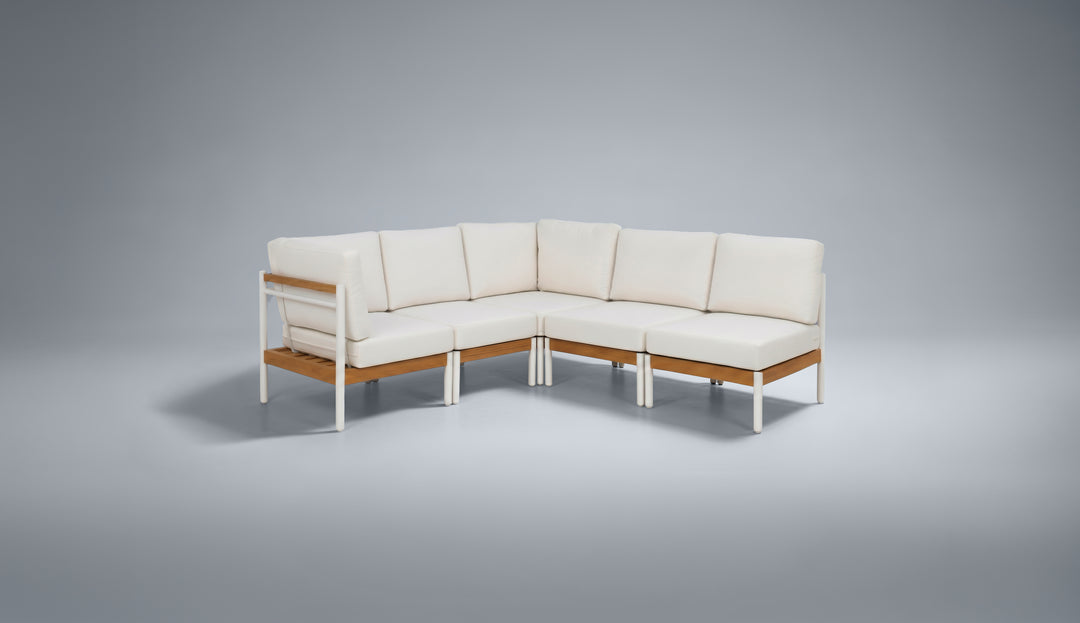 Stella 5 Piece Outdoor Sectional gray background
