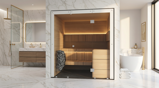 Ventura Sauna in a white room