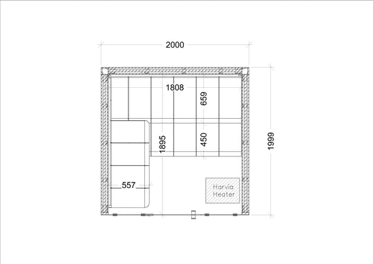 Ventura Sauna floor plan